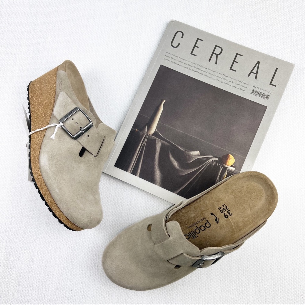 NWT Birkenstock Papillio Fanny Heeled Clogs